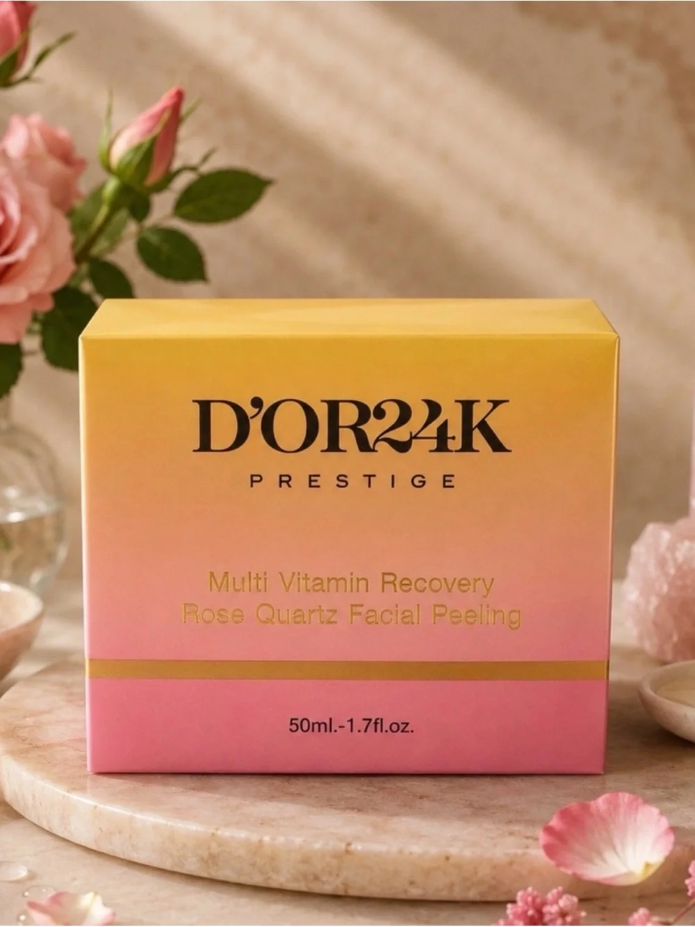 🔥D'or24k BUNDLE Rose Quartz & Multi Vitamin Facial Peeling ~ Retail $600🔥